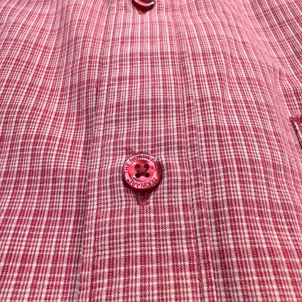 The North Face Men's XL Button Down Shirt Red Plaid Long‎ Sleeve Casual Outdoor